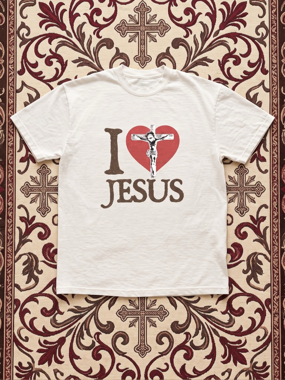 I Love Jesus Graphic Tee — White